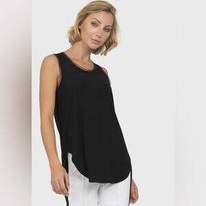 Joseph Ribkoff Classic Black Tank Top mesh trim 14